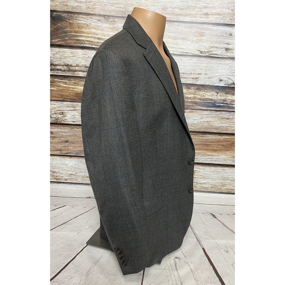 Lauren Ralph Lauren Mens Gray Size 42 RTwo-Button Blazer Jacket 100% Wool - Picture 7 of 9